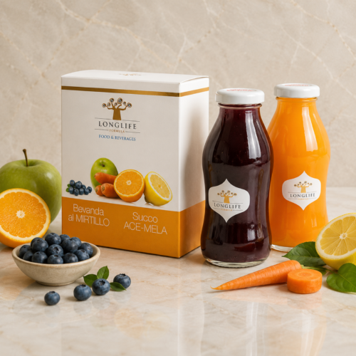 Bevande al Mirtillo e Succo ACE + Mela